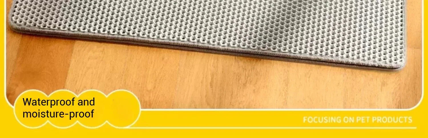 Waterproof Double Layer Cat Litter Trapping Mat — Clean Pad for Litter Box