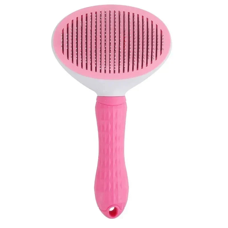 Self-Cleaning Pet Grooming Brush — Dematting Comb for Dogs & Cats