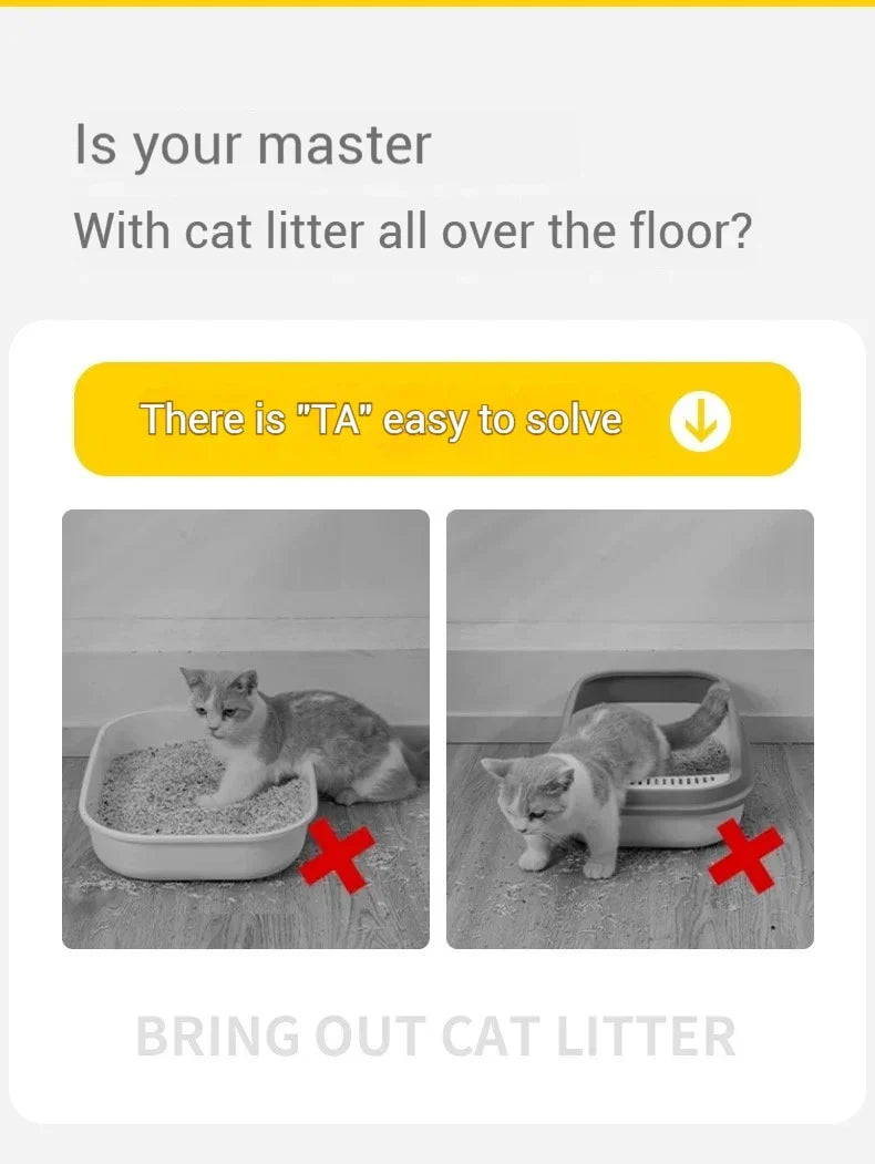 Waterproof Double Layer Cat Litter Trapping Mat — Clean Pad for Litter Box