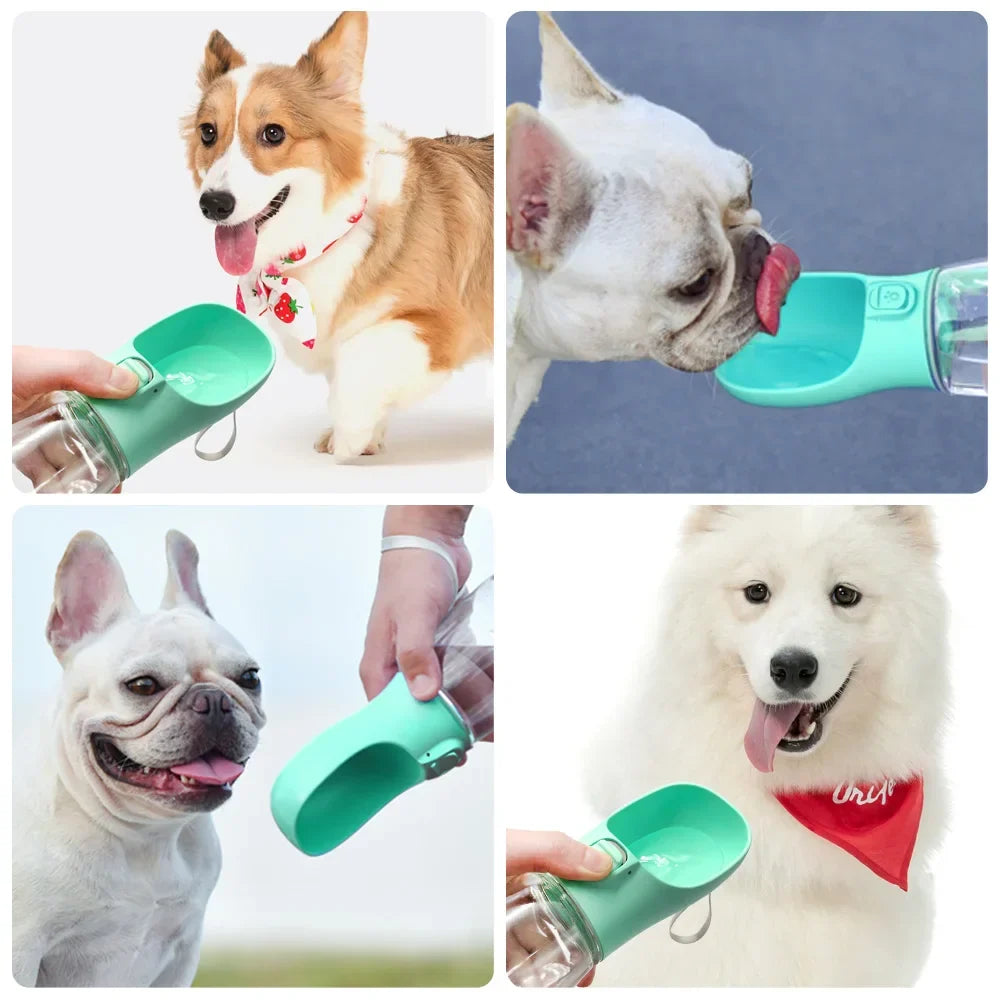 Portable Dog Water Bottle — Leakproof Walking Drinking Bowl for Cats & Dogs
