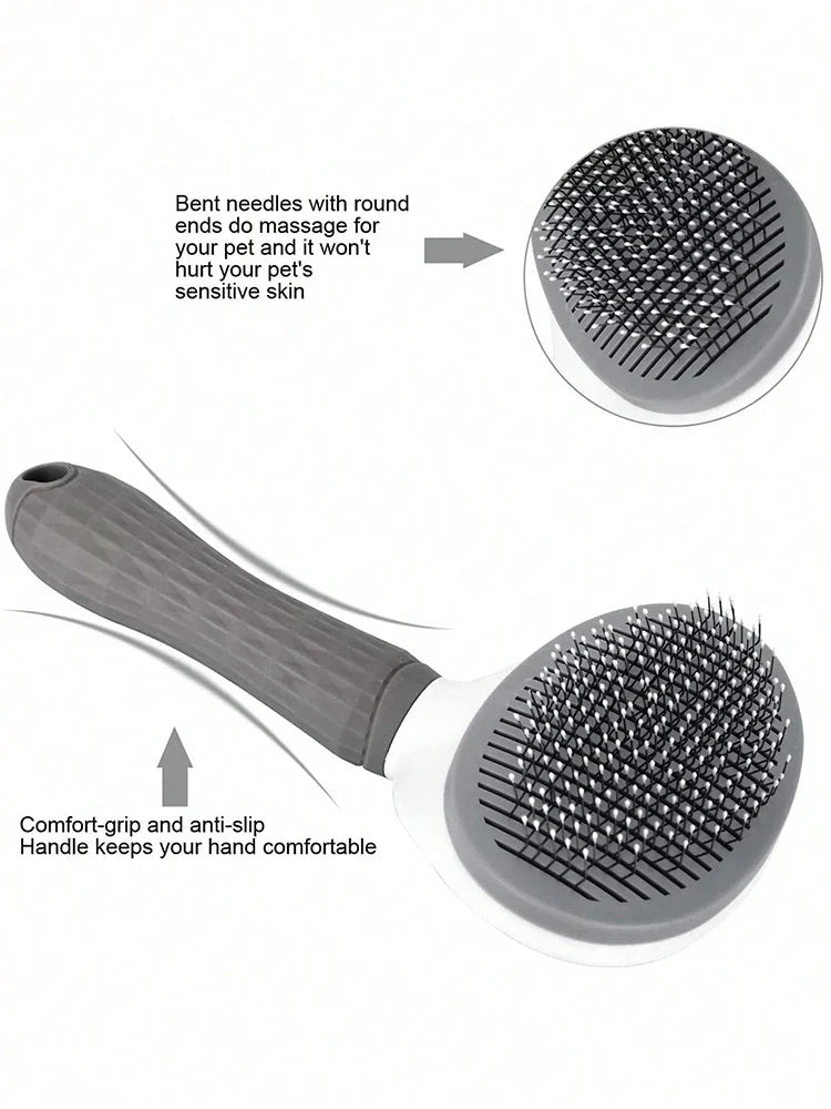 Stainless Steel Pet Comb — Effective Floating Hair Remover for Cats & Dogs