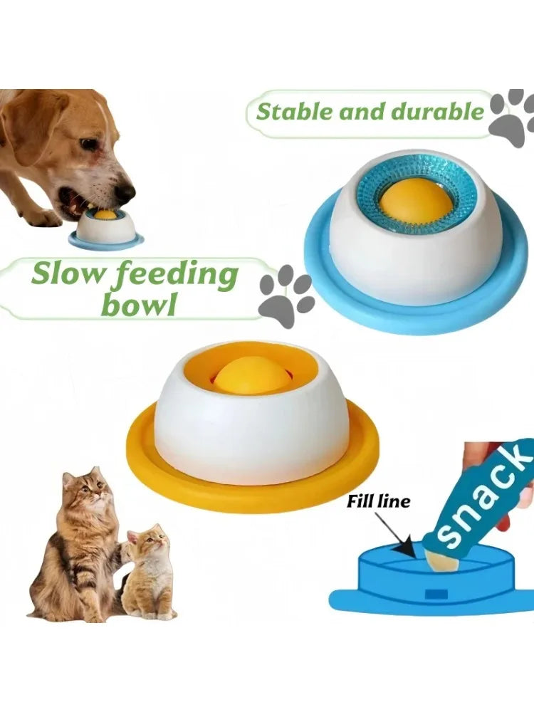 Pet Licking Bowl — Non-Slip Slow Feeder & Educational Lick Toy for Dogs & Cats
