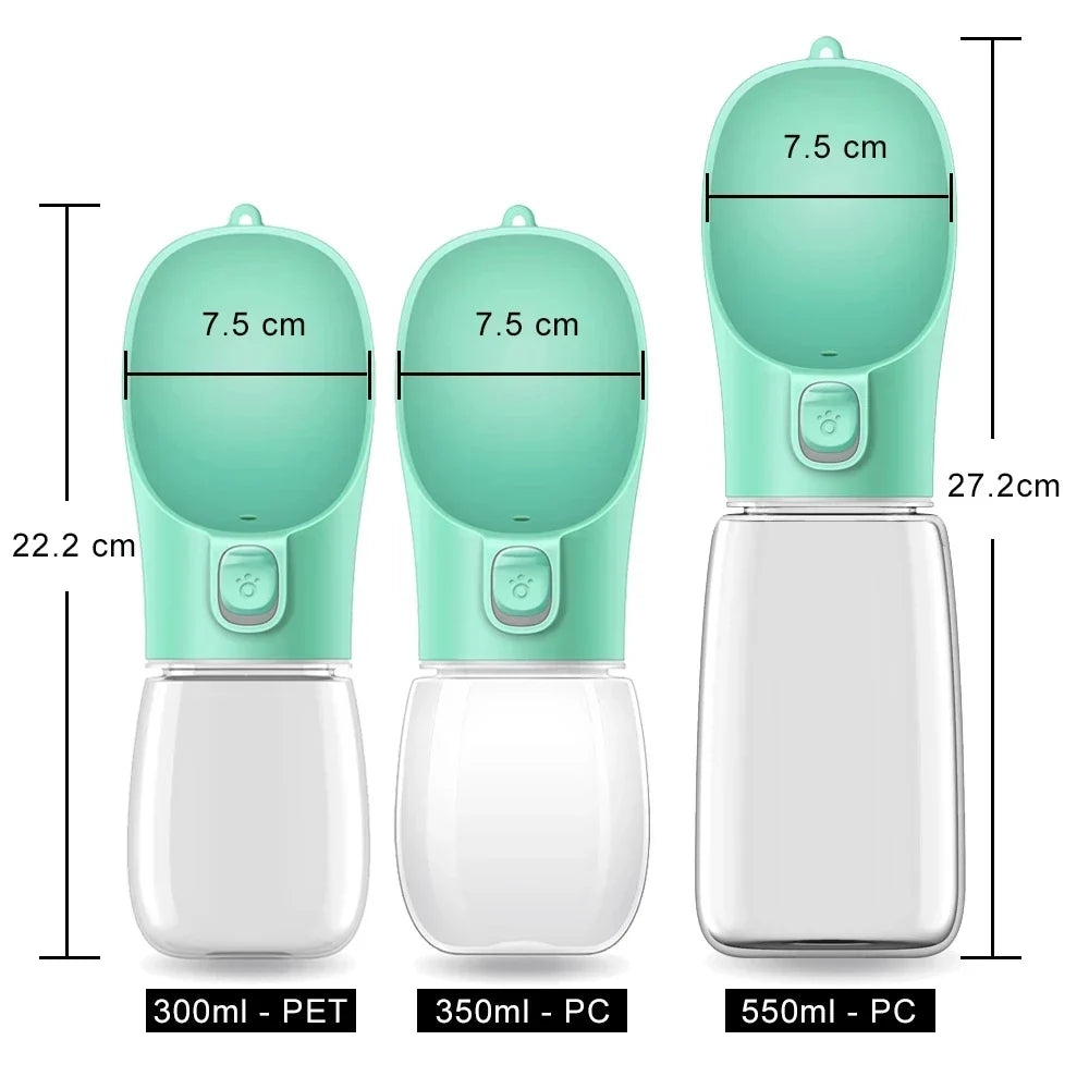 Portable Dog Water Bottle — Leakproof Walking Drinking Bowl for Cats & Dogs